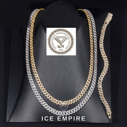 Iced Out Rose Gold Plated Lab Grown Diamond Cuban Chain
