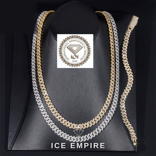 Iced Out Rose Gold Plated Lab Grown Diamond Cuban Chain