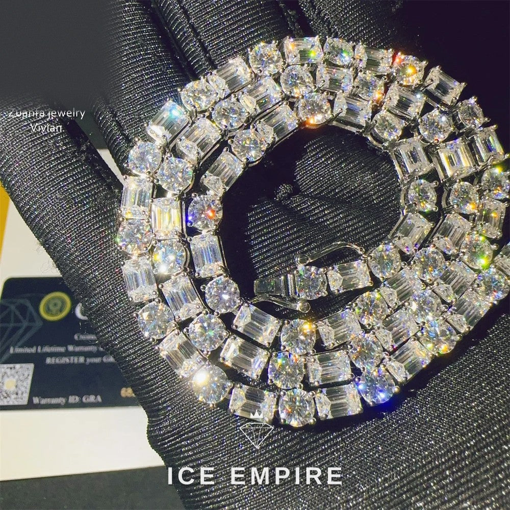 Iced Out Rose Gold Plated Moissanite Cuban Chain
