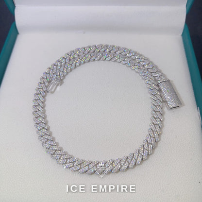 Iced Out Rose Gold Plated Moissanite Cuban Chain