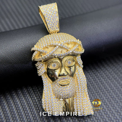 Iced Out Rose Gold Plated Moissanite Pendant