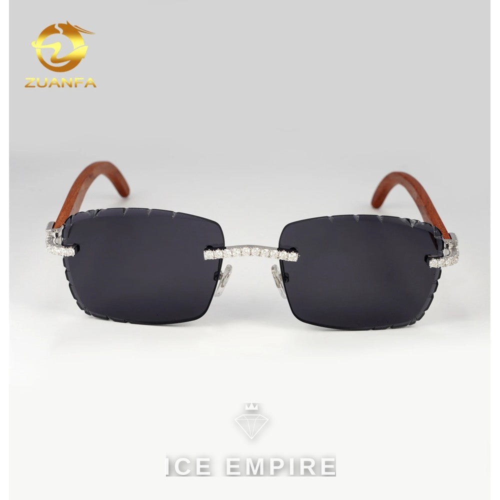 Iced Out 925 Silver Moissanite Glasses