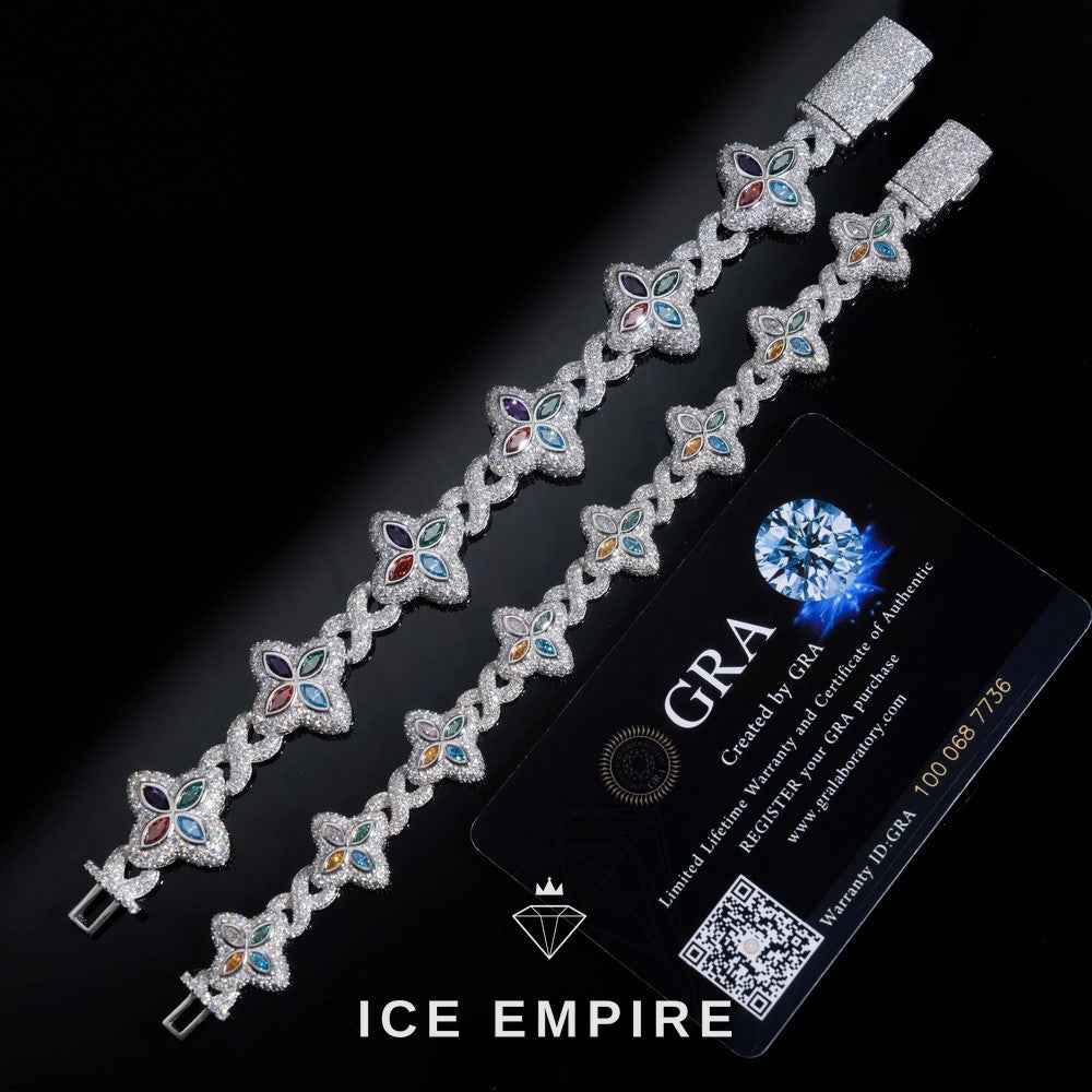 Iced Out Rose Gold Plated Moissanite Cuban Chain