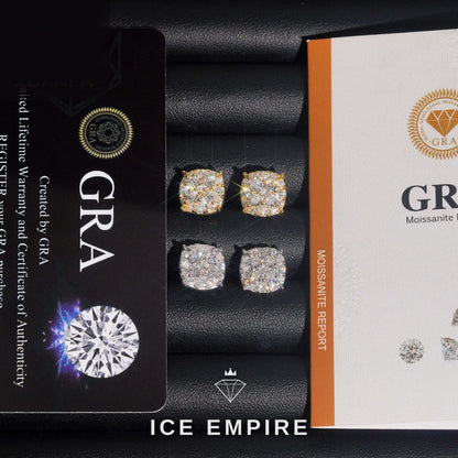 Iced Out Gold Plated Moissanite Earrings