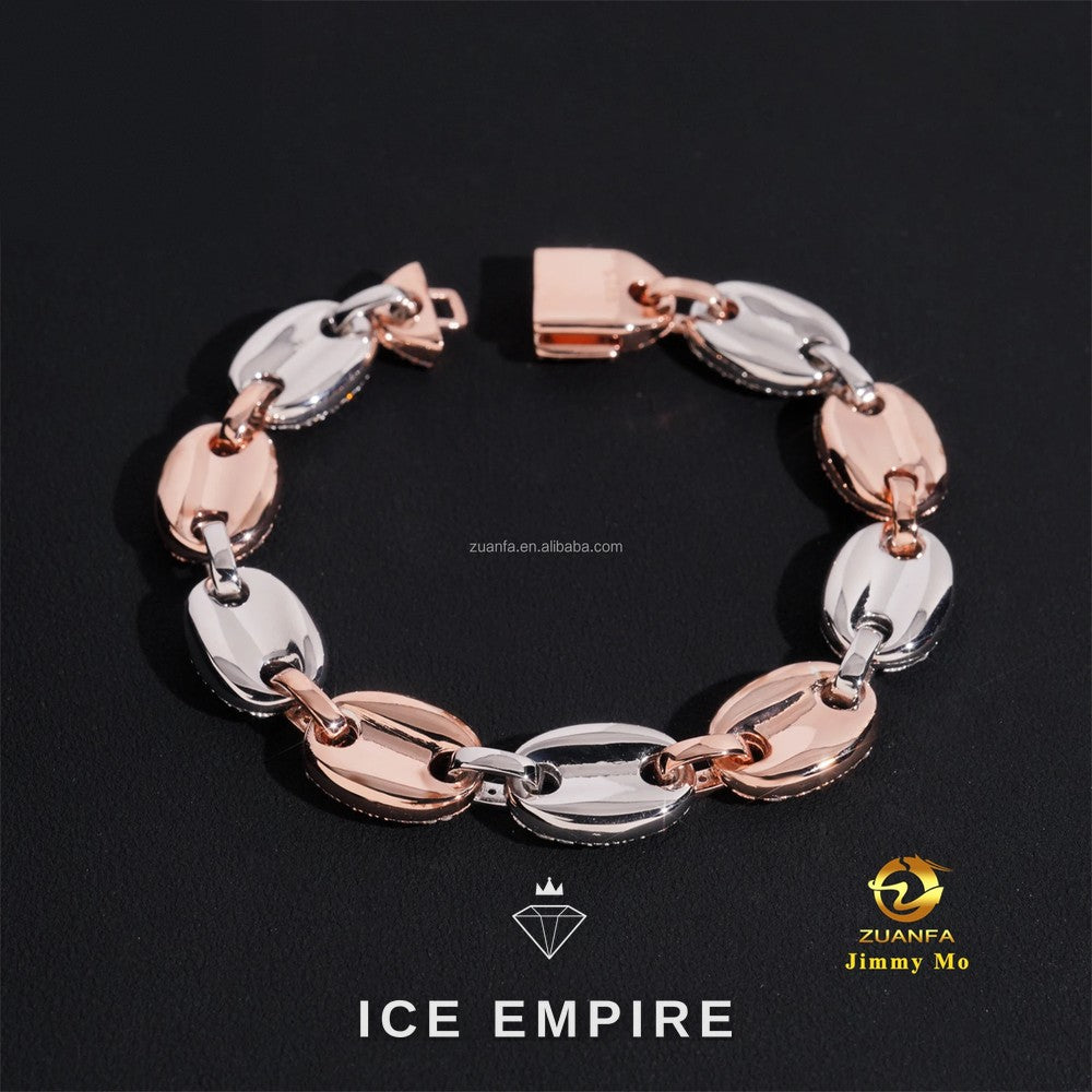 Iced Out 925 Silver Moissanite Cuban Chain