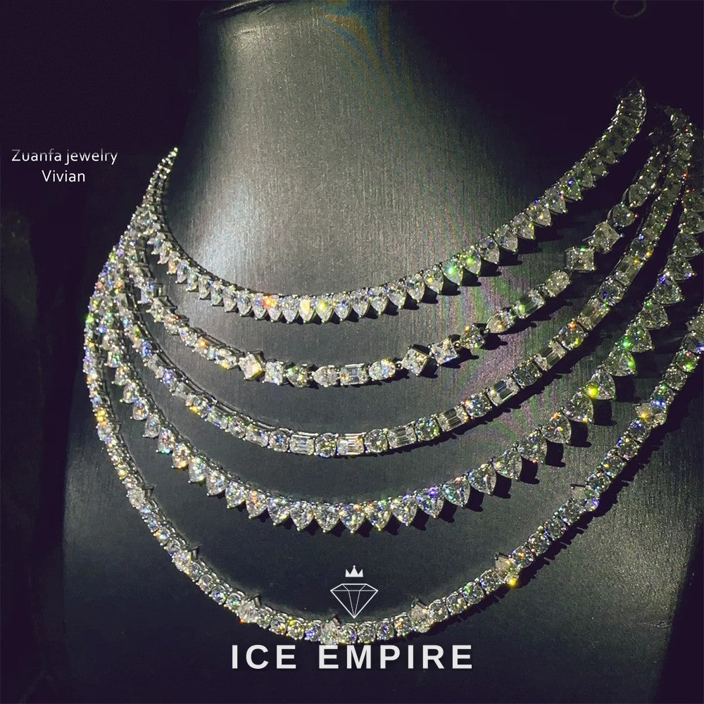 Iced Out Rose Gold Plated Moissanite Cuban Chain