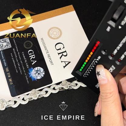 Iced Out Rose Gold Plated Moissanite Cuban Chain
