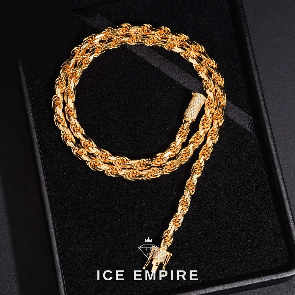 Iced Out 925 Silver Moissanite Cuban Chain