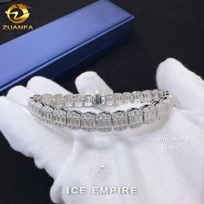 Iced Out Rose Gold Plated Moissanite Cuban Chain