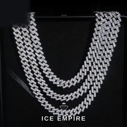 Iced Out Rose Gold Plated Moissanite Cuban Chain