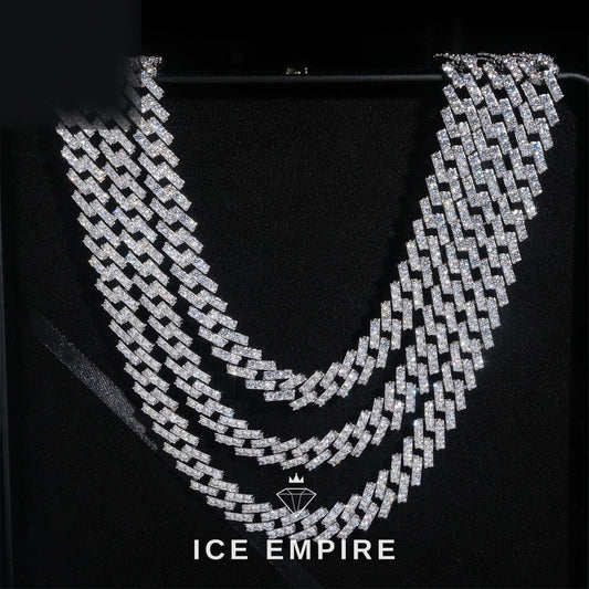 Iced Out Rose Gold Plated Moissanite Cuban Chain