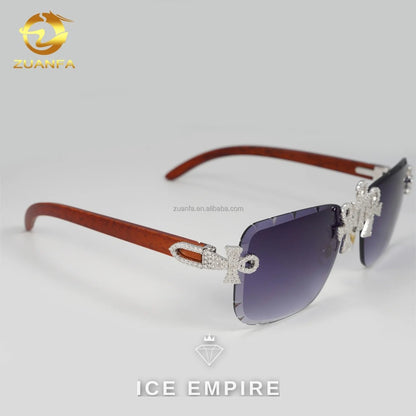 Iced Out 925 Silver Moissanite Glasses