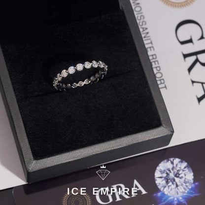 Iced Out 925 Silver Moissanite Ring