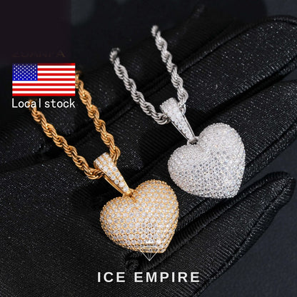 Iced Out Cross Gold Plated Moissanite Pendant