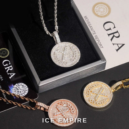 Iced Out Rose Gold Plated Moissanite Pendant