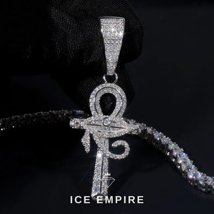Iced Out Cross 925 Silver Pendant