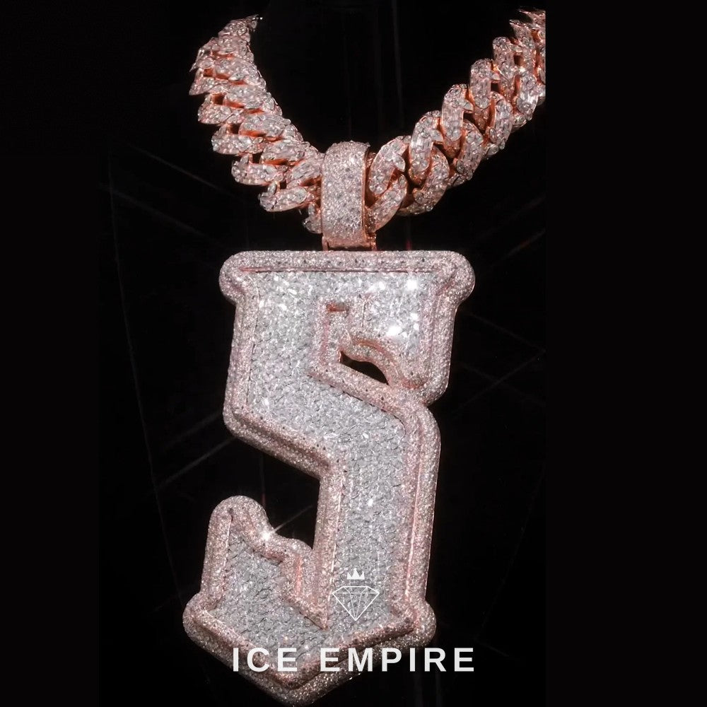 Iced Out 925 Silver Moissanite Pendant