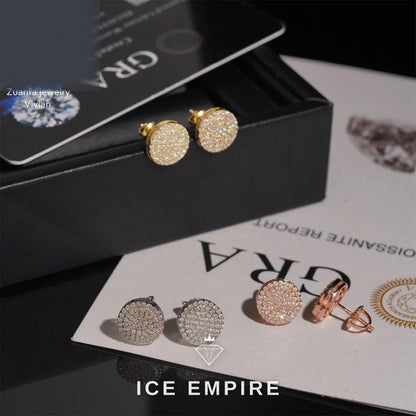 Iced Out 925 Silver Moissanite Earrings