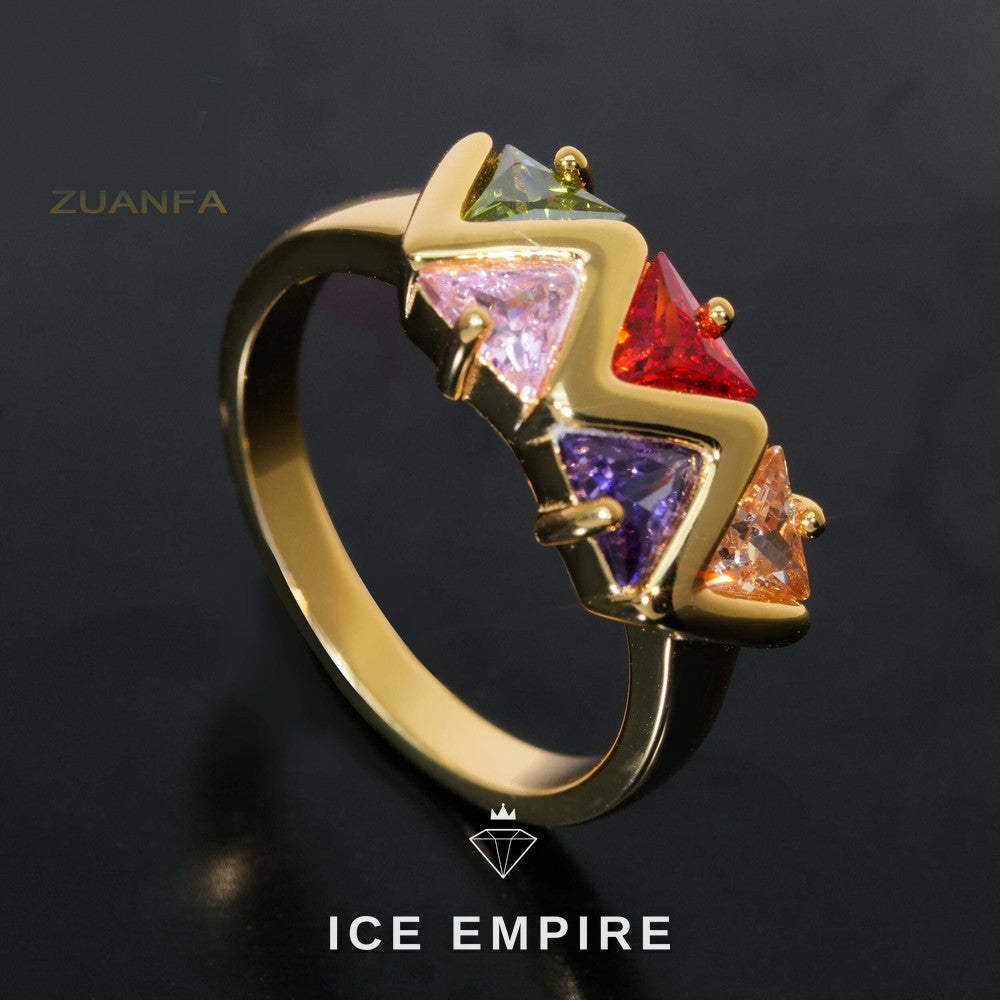 Iced Out 925 Silver Moissanite Ring