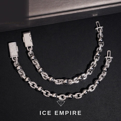 Iced Out 925 Silver Moissanite Cuban Chain