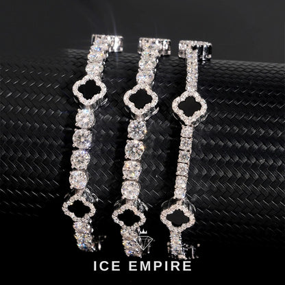 Iced Out 925 Silver Moissanite Tennis Chain