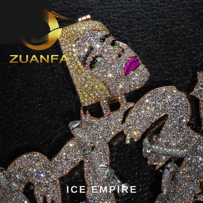 Iced Out Rose Gold Plated Pendant