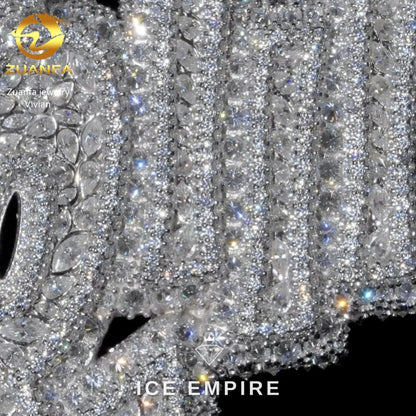Iced Out Cross 925 Silver Moissanite Pendant