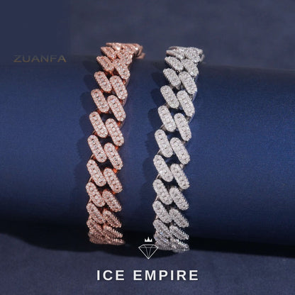Iced Out Gold Plated Moissanite Cuban Chain