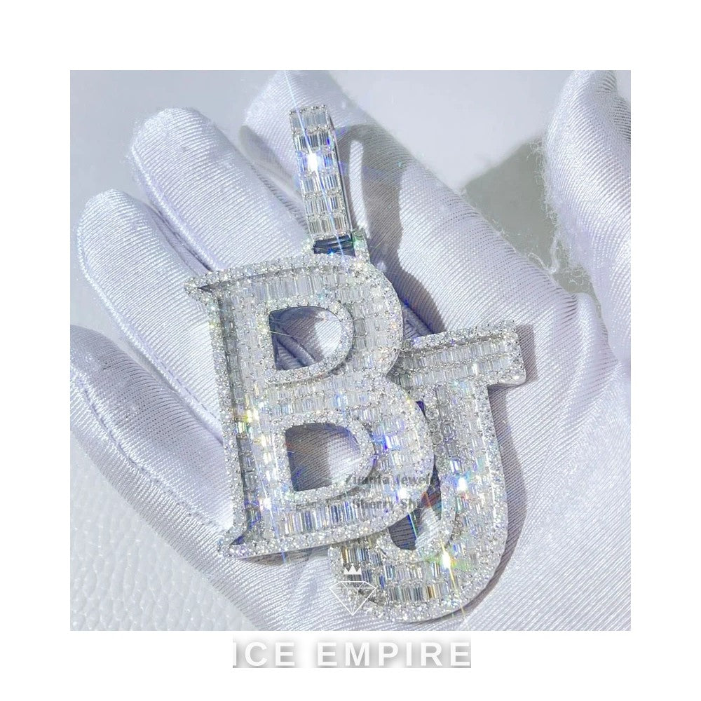 Iced Out 925 Silver Moissanite Pendant
