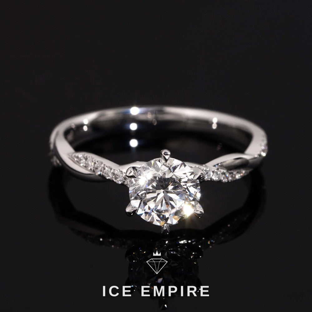 Iced Out Gold Plated Lab Grown Diamond Engagement Ring