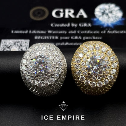 Iced Out 925 Silver Moissanite Ring