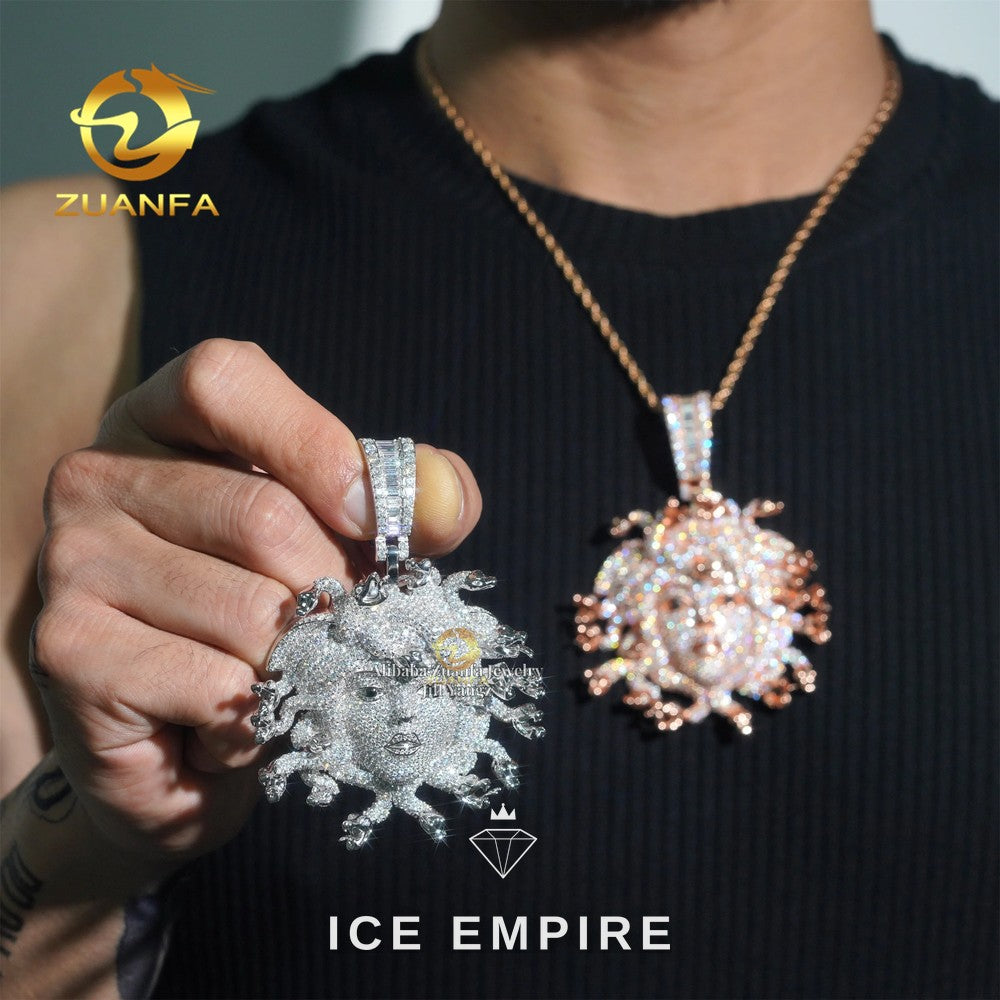 Iced Out 925 Silver Moissanite Pendant