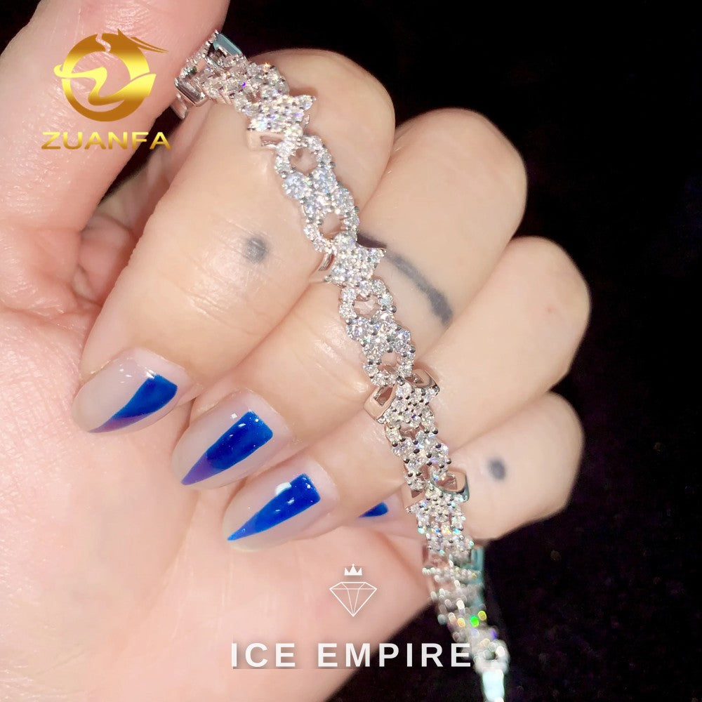 Iced Out Rose Gold Plated Moissanite Cuban Chain