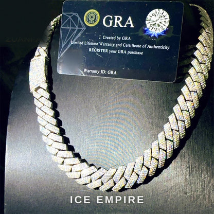 Iced Out Rose Gold Plated Moissanite Cuban Chain
