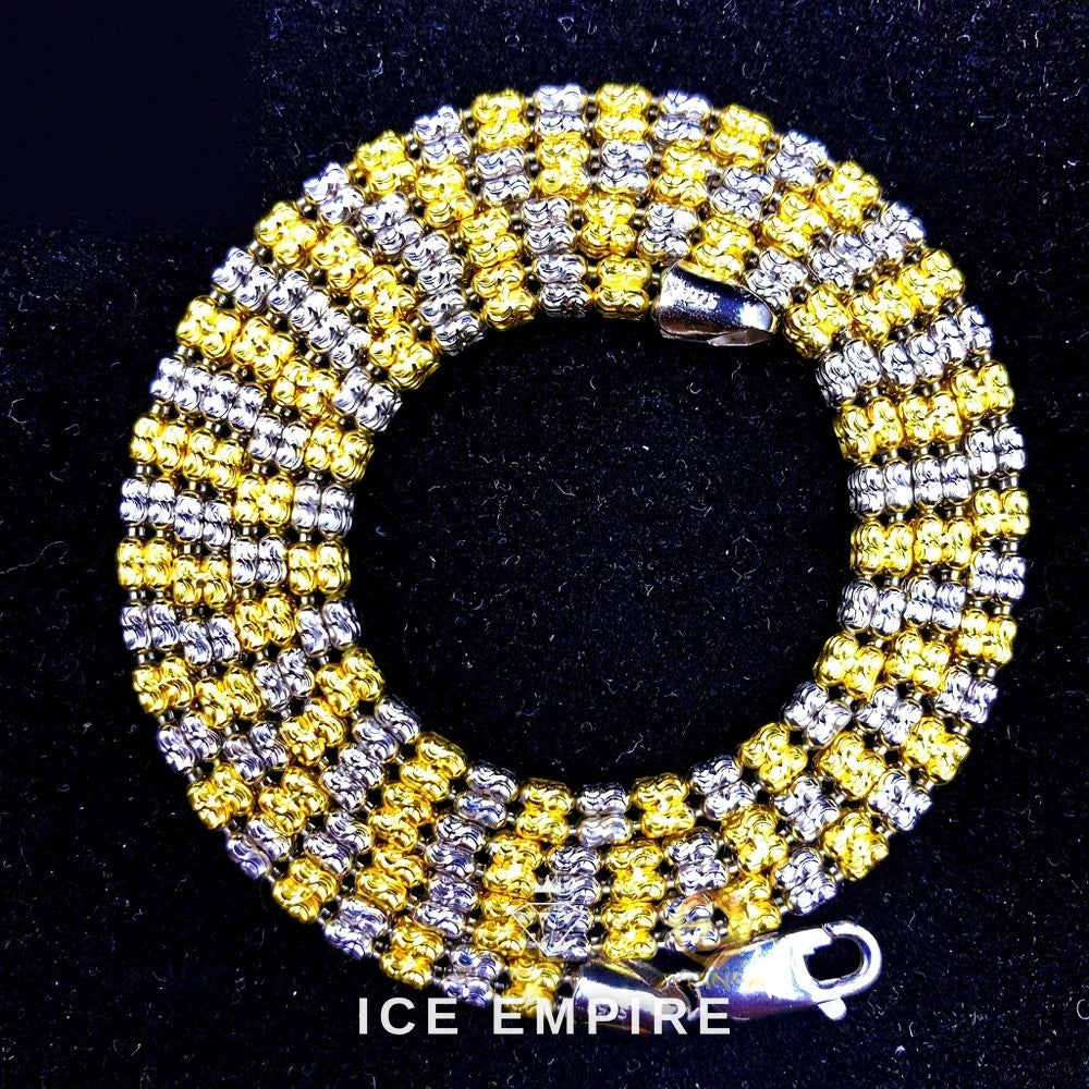 Iced Out Rose Gold Moissanite Cuban Chain
