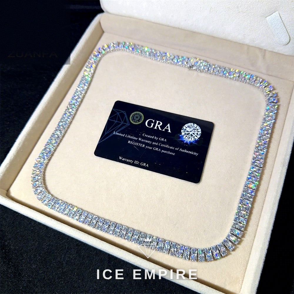 Iced Out Rose Gold Plated Moissanite Cuban Chain