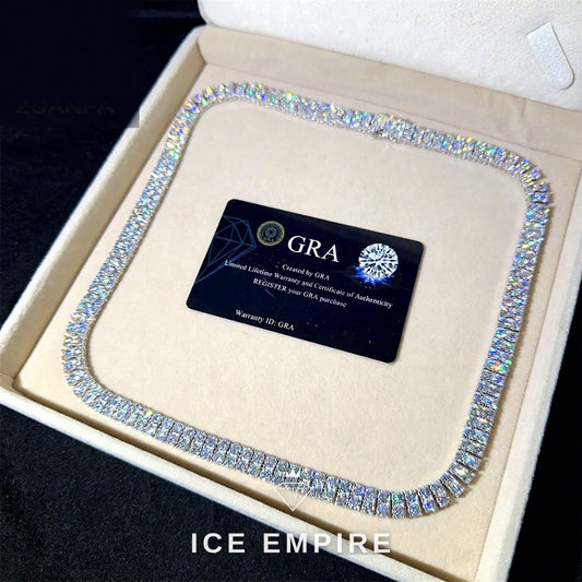 Iced Out Rose Gold Plated Moissanite Cuban Chain