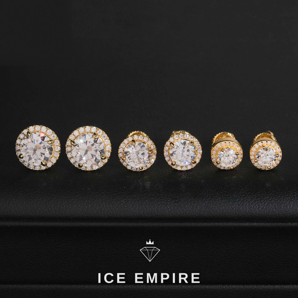 Iced Out 925 Silver Moissanite Earrings