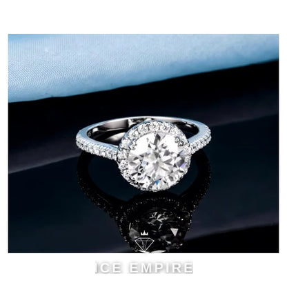 Iced Out 925 Silver Moissanite Wedding Band