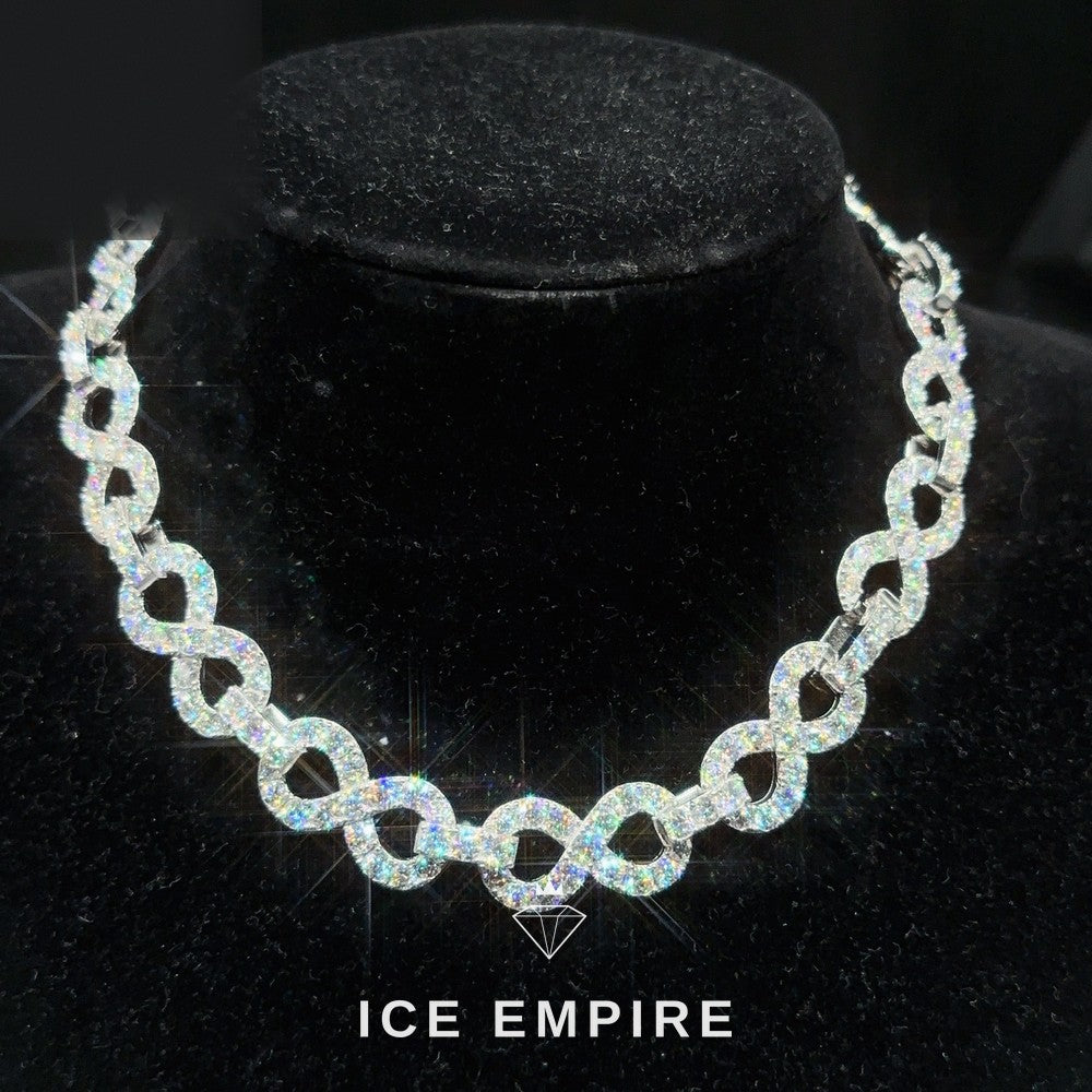 Iced Out Rose Gold Plated Moissanite Cuban Chain