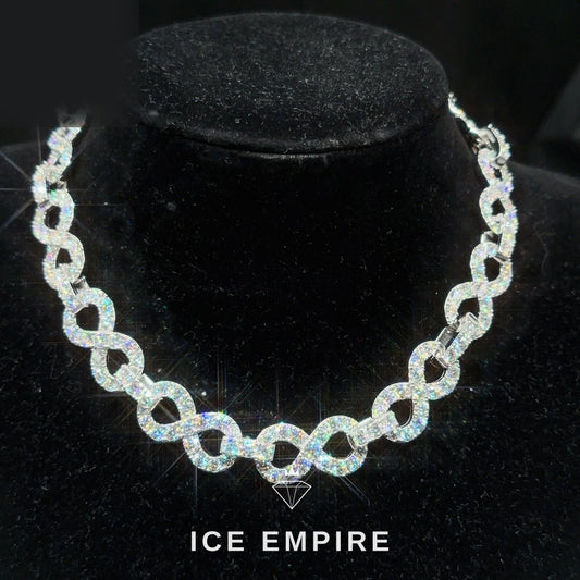 Iced Out Rose Gold Plated Moissanite Cuban Chain