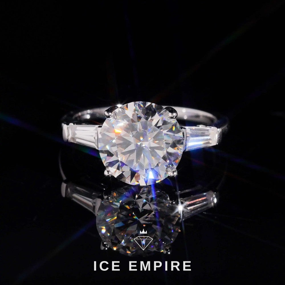 Iced Out Rose Gold Plated Moissanite Wedding Band