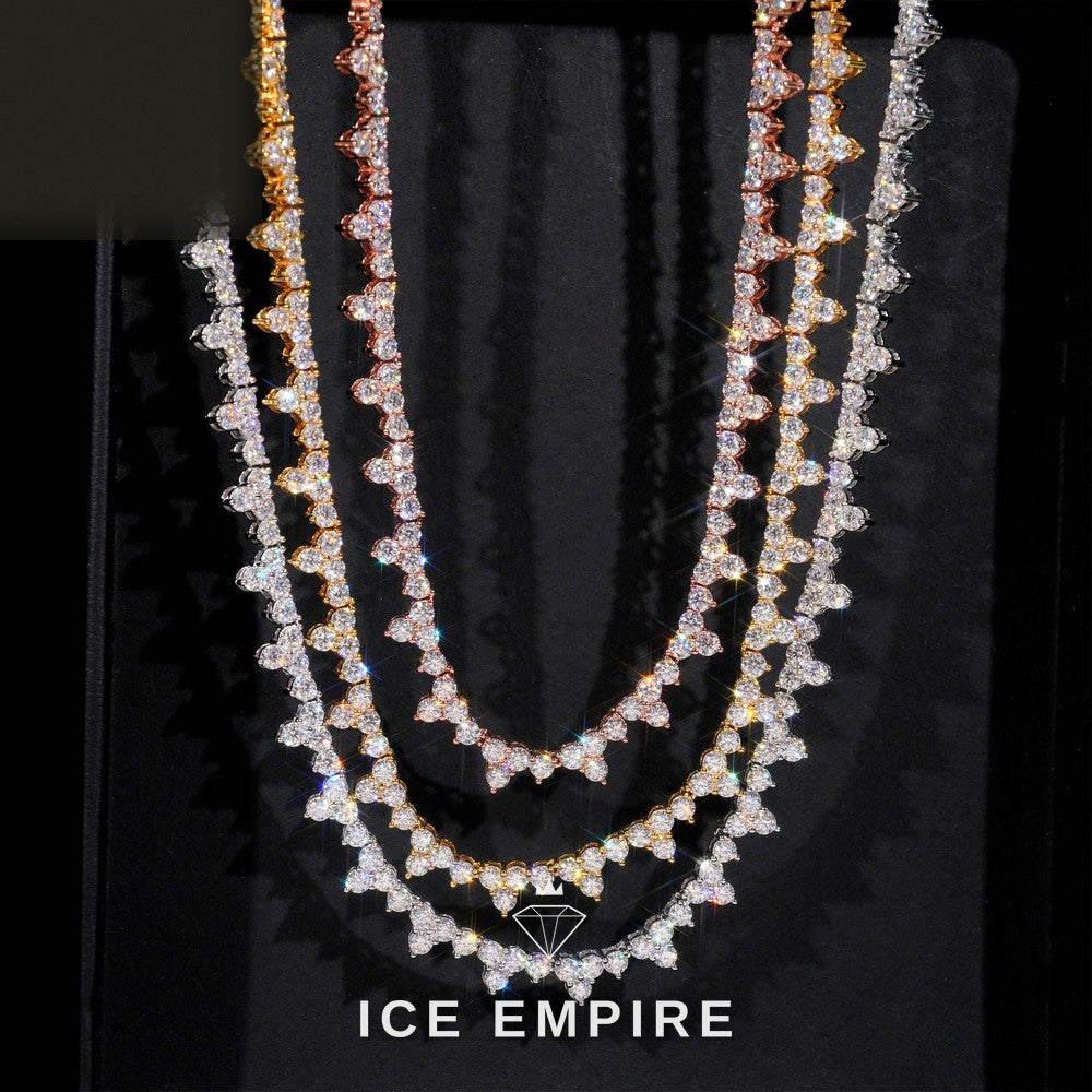 Iced Out Rose Gold Plated Moissanite Cuban Chain