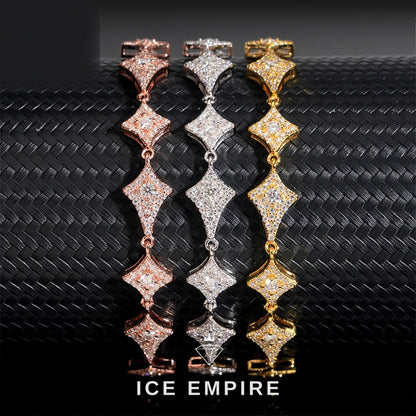 Iced Out Rose Gold Plated Moissanite Cuban Chain
