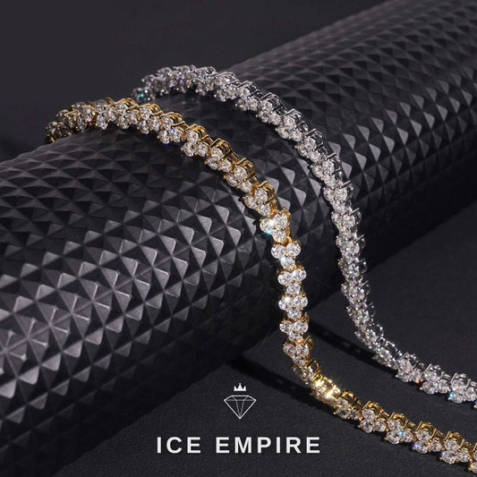 Iced Out 925 Silver Moissanite Tennis Bracelet