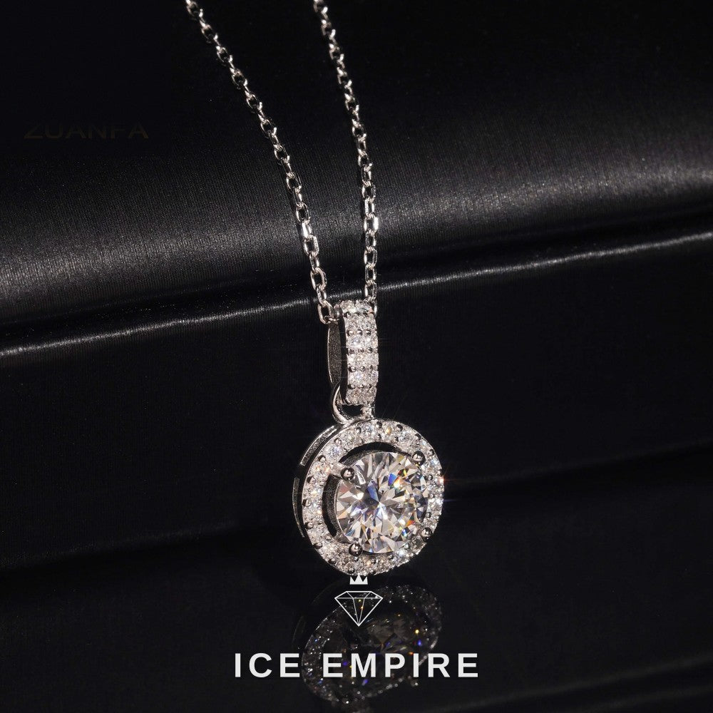 Iced Out Rose Gold Plated Moissanite Pendant