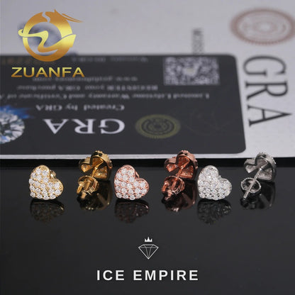 Iced Out Cluster 925 Silver Moissanite Earrings