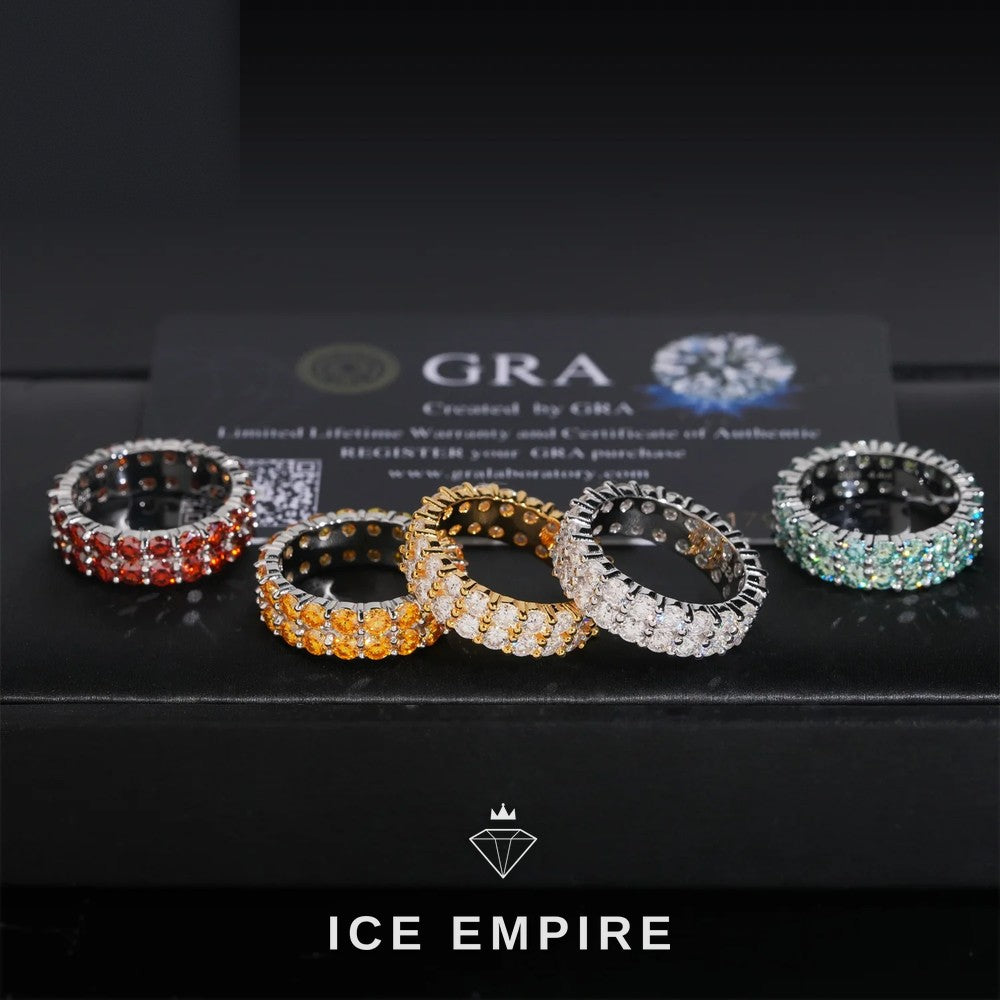 Iced Out Gold Plated Moissanite Ring