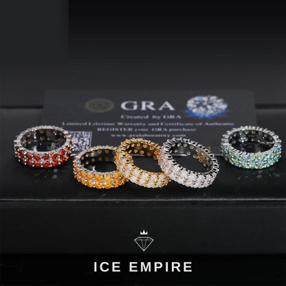 Iced Out Gold Plated Moissanite Ring