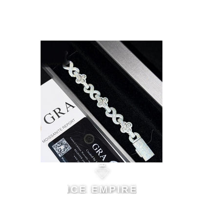 Iced Out Rose Gold Plated Moissanite Cuban Chain